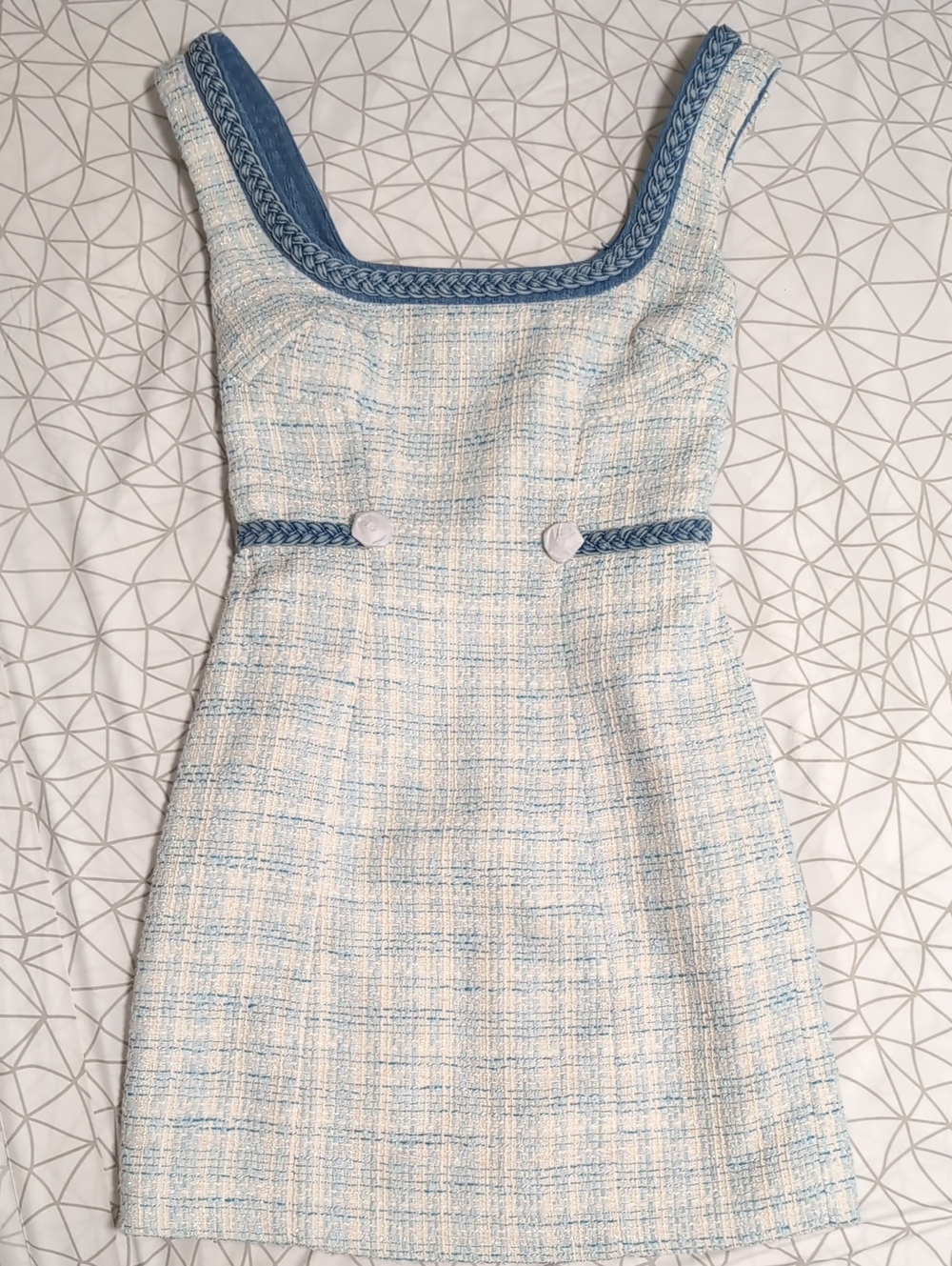 GUESS Sleeveless Mini Tweed Dress NWT👗 - Picture 6 of 8